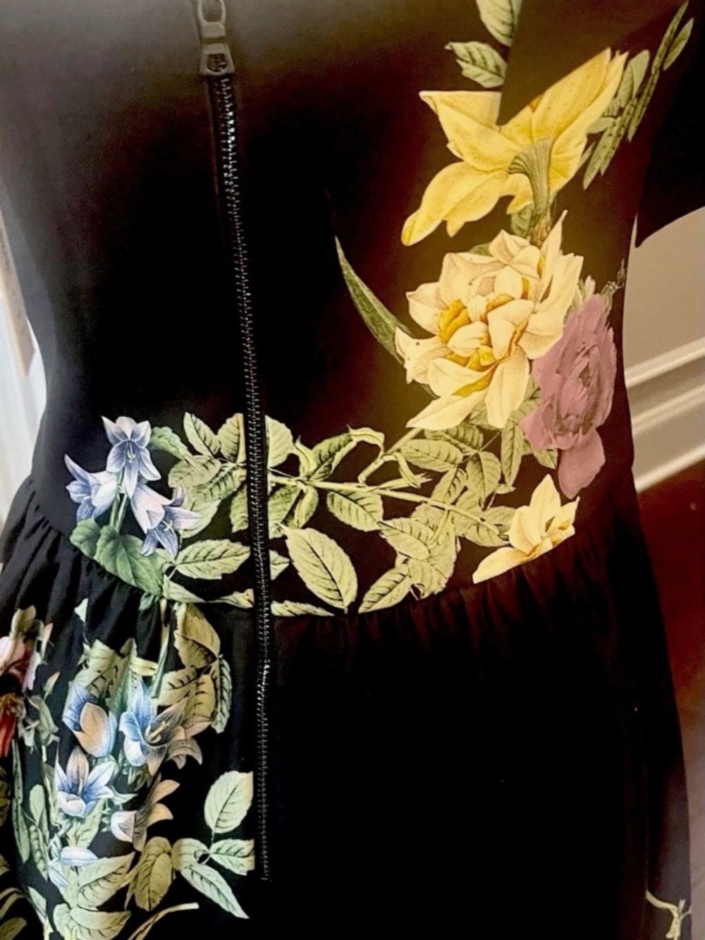 Alice + Olivia Oriana Tie Strap Drop Waist Midi Dress In Venus Floral Sz 6 NWT - Picture 13 of 16